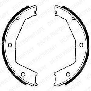 DELPHI LS1954 Комплект гальмівних колодок, стоянкова гальмівна система