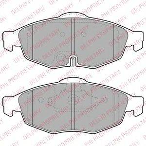 DELPHI LP1963 Комплект гальмівних колодок, дискове гальмо