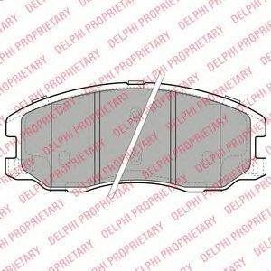 DELPHI LP1987 Комплект гальмівних колодок, дискове гальмо