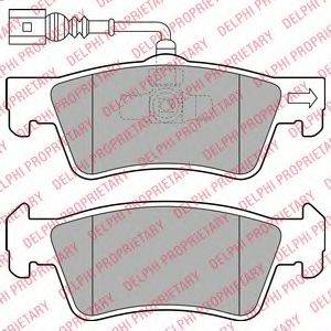 DELPHI LP2087 Комплект гальмівних колодок, дискове гальмо