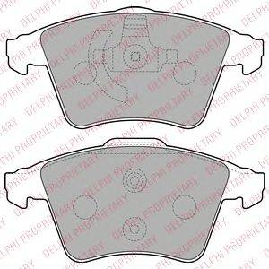 DELPHI LP2225 Комплект гальмівних колодок, дискове гальмо