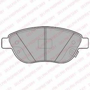 DELPHI LP2476 Комплект гальмівних колодок, дискове гальмо