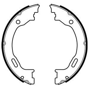 DELPHI LS2077 Комплект гальмівних колодок, стоянкова гальмівна система