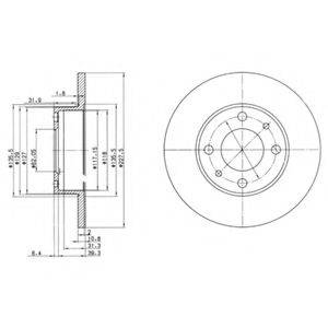 DELPHI BG2147 гальмівний диск