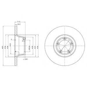 DELPHI BG2157 гальмівний диск