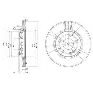 DELPHI BG2771 гальмівний диск