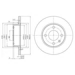 DELPHI BG2910 гальмівний диск