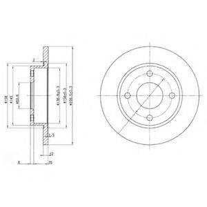 DELPHI BG3055 гальмівний диск