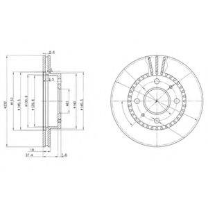 DELPHI BG3206 гальмівний диск