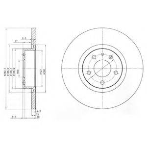 DELPHI BG3420 гальмівний диск