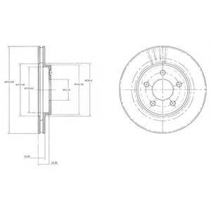 DELPHI BG3594 гальмівний диск