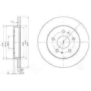 DELPHI BG3607 гальмівний диск