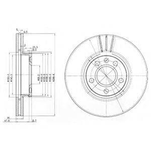 DELPHI BG3696 гальмівний диск