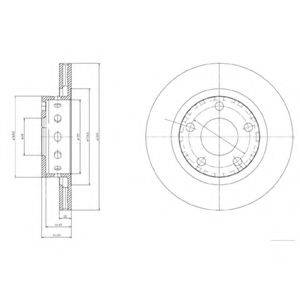 DELPHI BG4057 гальмівний диск