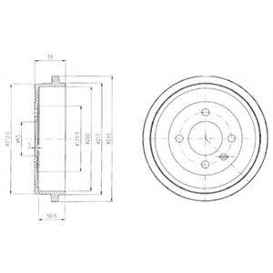 DELPHI BF410 Гальмівний барабан