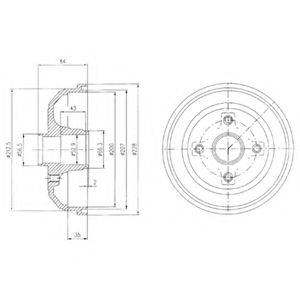 DELPHI BF471 Гальмівний барабан