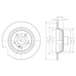 DELPHI BG3725 гальмівний диск