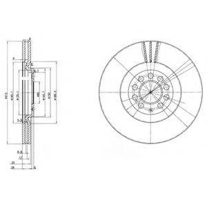 DELPHI BG3528C гальмівний диск