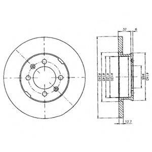 DELPHI BG2150 гальмівний диск