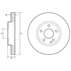 DELPHI BG4646C гальмівний диск