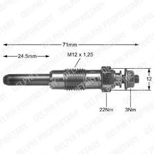 DELPHI HDS221 Свічка розжарювання