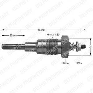 DELPHI HDS225 Свічка розжарювання