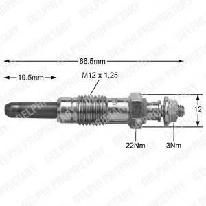 DELPHI HDS271 Свічка розжарювання