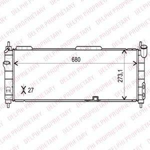 DELPHI TSP0524002 Радіатор, охолодження двигуна