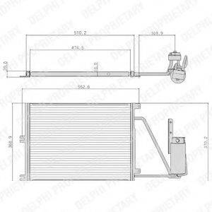 DELPHI TSP0225105 Конденсатор, кондиціонер