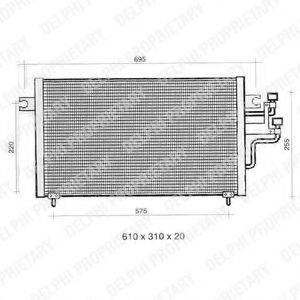 DELPHI TSP0225334 Конденсатор, кондиціонер