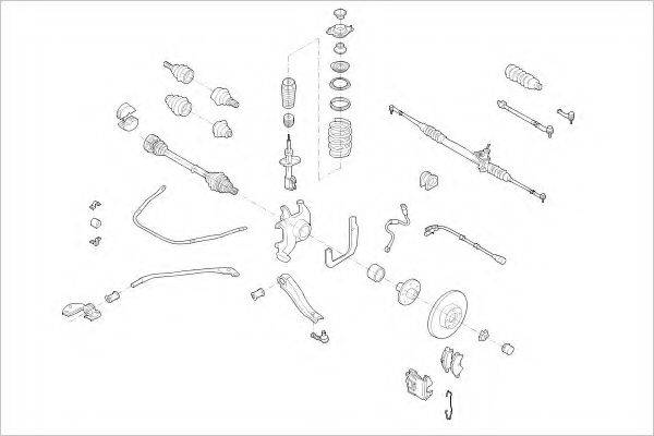 DELPHI OPEL16641F Підвіска колеса