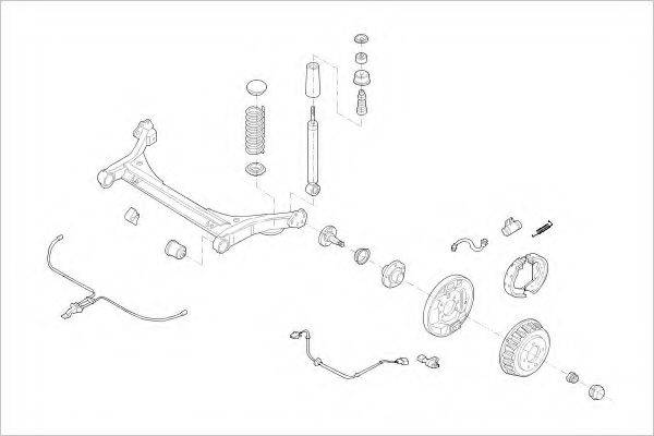 DELPHI VW10044R Підвіска колеса