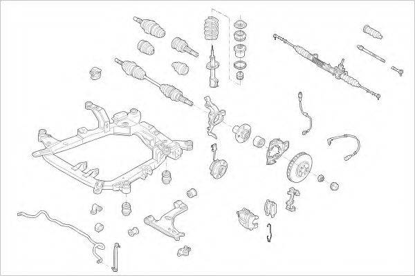 DELPHI OPEL15342F Підвіска колеса