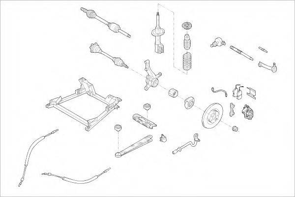 DELPHI RENA15575R Підвіска колеса