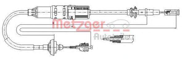 METZGER 103446 Трос, управління зчепленням