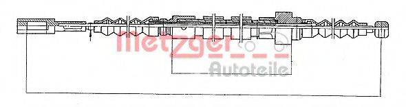 METZGER 10399 Трос, стоянкова гальмівна система