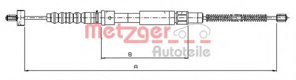 METZGER 108231 Трос, стоянкова гальмівна система