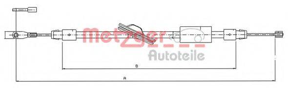METZGER 109437 Трос, стоянкова гальмівна система