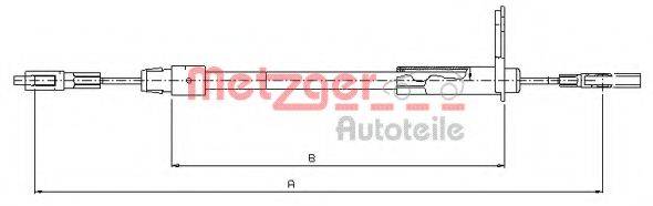 METZGER 109442 Трос, стоянкова гальмівна система