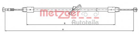 METZGER 109833 Трос, стоянкова гальмівна система