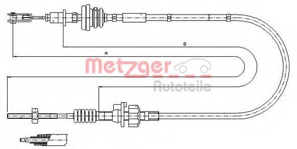 METZGER 112255 Трос, управління зчепленням