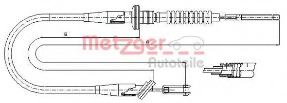 METZGER 112536 Трос, управління зчепленням