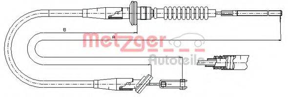 METZGER 112537 Трос, управління зчепленням