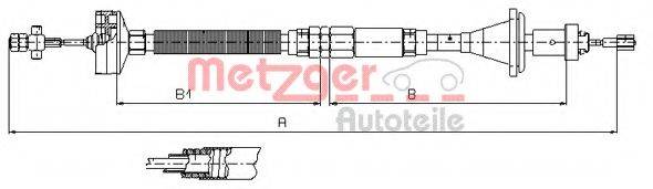 METZGER 112913 Трос, управління зчепленням