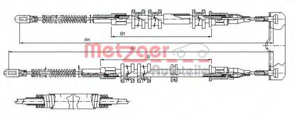 METZGER 115755 Трос, стоянкова гальмівна система