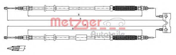 METZGER 115772 Трос, стоянкова гальмівна система