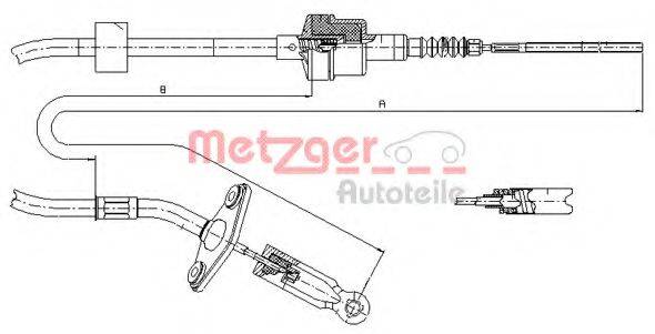 METZGER 127200 Трос, управління зчепленням