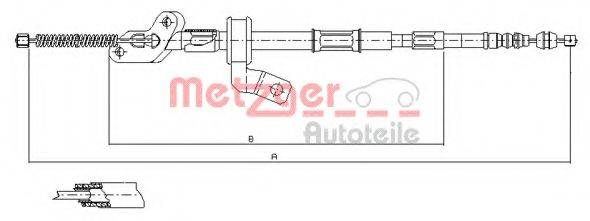 METZGER 171551 Трос, стоянкова гальмівна система