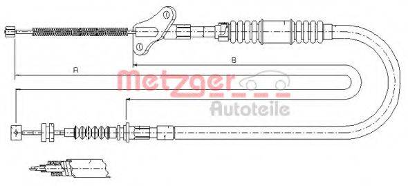 METZGER 172722 Трос, стоянкова гальмівна система