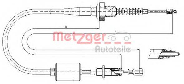 METZGER 182522 Трос, управління зчепленням